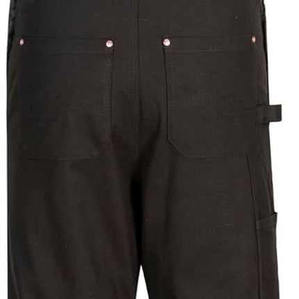 DC802 Men'S Duraduck Quilt Lined Workwear Bib and Brace Overalls Black, 3X-Large
