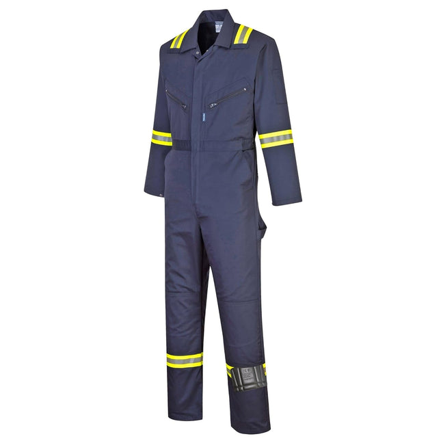 F128 Iona Xtra Reflective Coverall Navy, 6X-Large