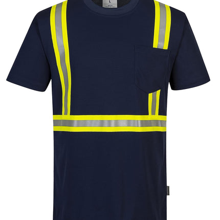 F131 Iona Xtra Enhanced Visibility T-Shirt Navy, X-Large