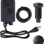 Stainless Steel Black / Dual Outlet Long/2.7''