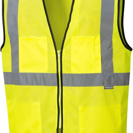 Tampa Mesh Vest Visibility Reflective Safety Security Work Top ANSI 2
