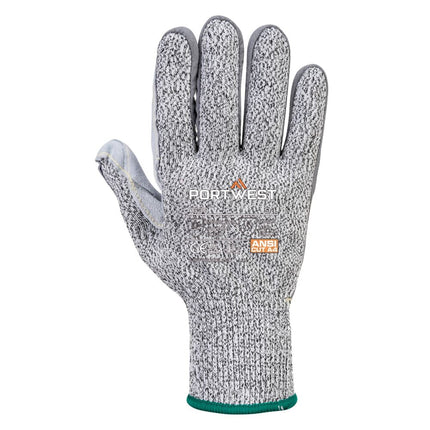 A630 Cut Resistant Work Gloves Razor Lite Leather Palm Gloves Gray, Small-KarWorkwear