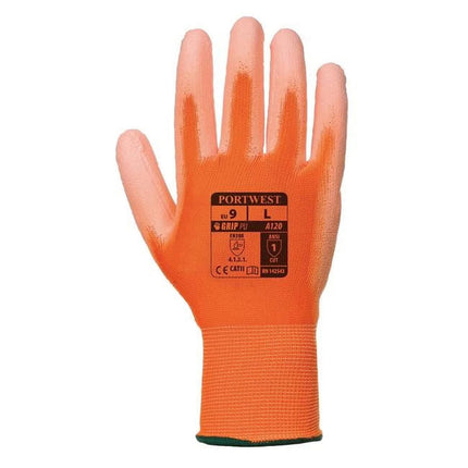 A120 Work Gloves PU Palm Dipped Abrasion and Tear Resistant Black, Large-KarWorkwear