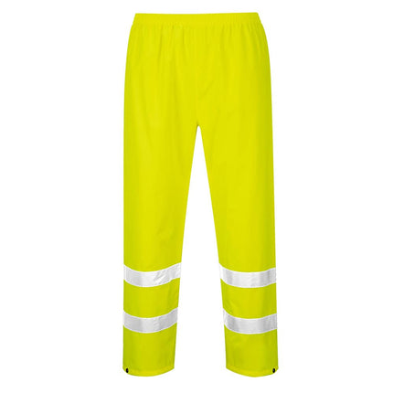 Hi-Vis Rain Trousers Viz Work Cargo Work Pants Reflective Waterproof Rain ANSI E, Yellow, Large