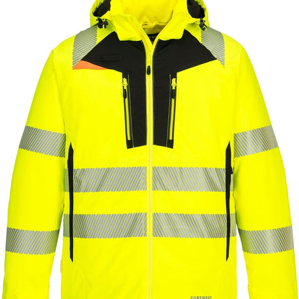 DX461 Men'S DX4 Waterproof Hi Vis Winter Jacket Safety Workwear Hooded with Pockets