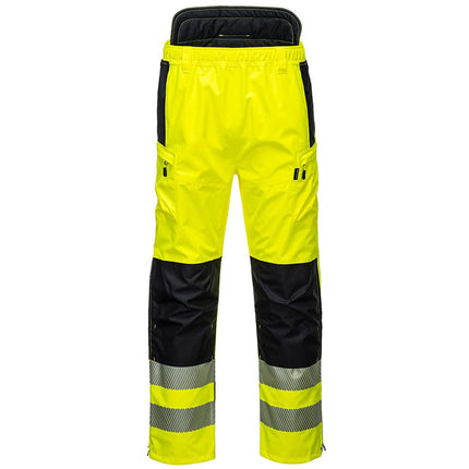PW342 Men'S PW3 Hi Vis Waterproof Safety Rain Pants, Lightweight and Flexible Workwear Yellow/Black, X-Large