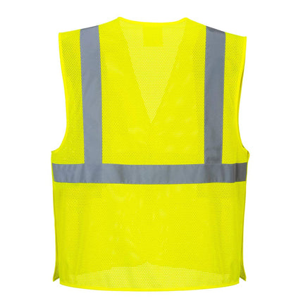 Economy Mesh Break-Away Vest Visibility Reflective Safety Security Work Top ANSI 2, XXL