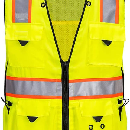 Expert Pro Surveyors Vest - US376, Yellow/Black, Large