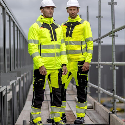 DX461 Men'S DX4 Waterproof Hi Vis Winter Jacket Safety Workwear Hooded with Pockets