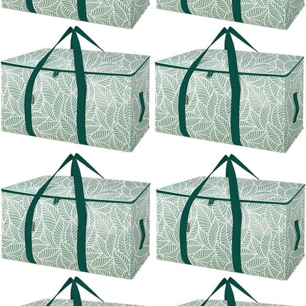 8-Pack Oversized Moving Bags with Reinforced Handles, Heavy-Duty Storage Tote for Clothes, Moving Supplies (Black, 8-Pack)