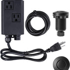 Stainless Steel Black / Dual Outlet Short/2''