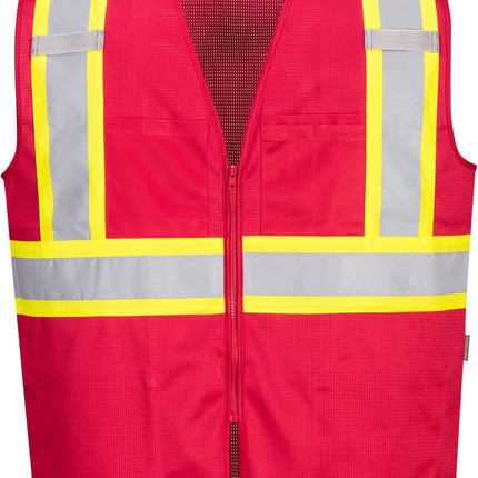 Iona Tampa Mesh Vest Work Safety Protective Clothing Vest Pocket Adjustable Strap