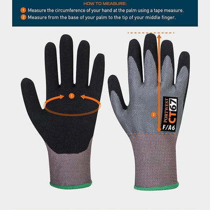 A790 Safety Shock Absorbing Glove with anti Vibration Palm Pods ANSI, Large