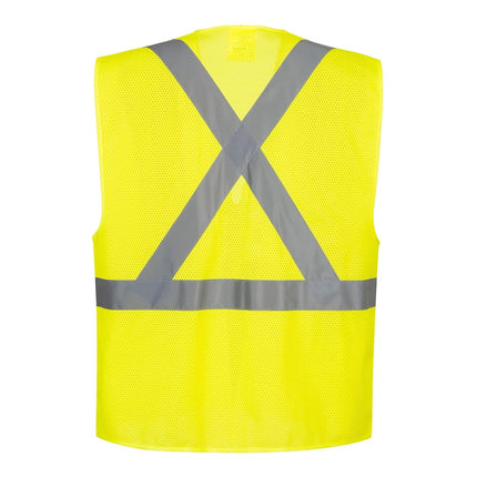 US370 Atlanta X Back Lightweight Hi-Vis Vest Yellow, 5X-Large
