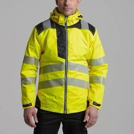 PW3 Hi-Vis Winter Jacket Work Safety Protective Reflective Waterproof Coat ANSI 3, XXL