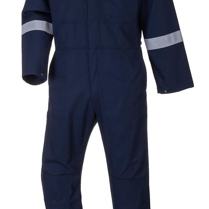 UBIZ5 Bizweld Flame Resistant Coveralls for Welding, Protective Safety FR Workwear Coveralls Navy Tall, Large