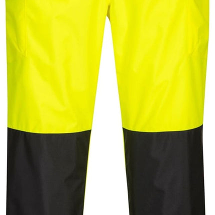 PW386 Hi Vis Womens Rain Trousers Waterproof 300D Oxford Work over Pants with Segmented Reflective Tape