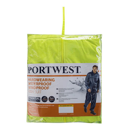 L440 Waterproof Essentials Protective Rainsuit (2 Piece Suit) Yellow, Large