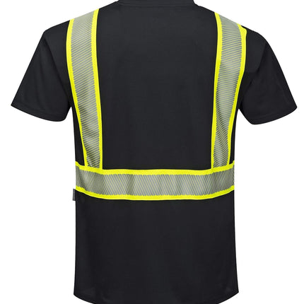 S396 Iona Short Sleeve Safety Work T Shirt with Hivis Reflective Tape, XXL