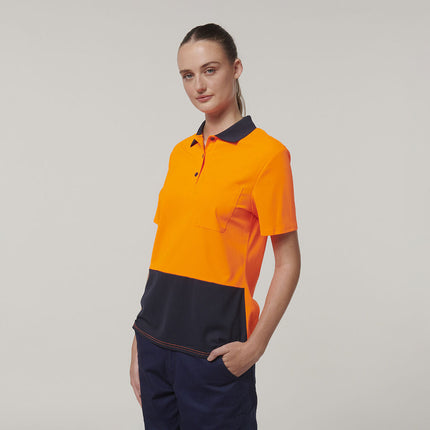 Hard Yakka Womens Safety Work Short Sleeve HI VIS Polo Y08601-KarWorkwear
