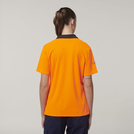 Hard Yakka Womens Safety Work Short Sleeve HI VIS Polo Y08601-KarWorkwear