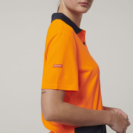 Hard Yakka Womens Safety Work Short Sleeve HI VIS Polo Y08601-KarWorkwear