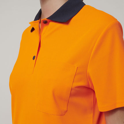 Hard Yakka Womens Safety Work Short Sleeve HI VIS Polo Y08601-KarWorkwear