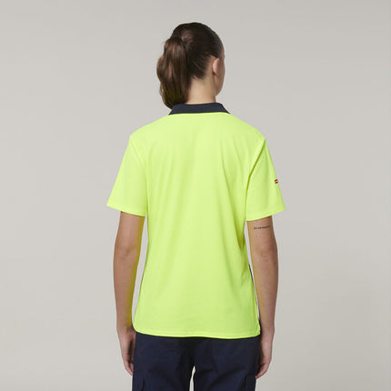 Hard Yakka Womens Safety Work Short Sleeve HI VIS Polo Y08601-KarWorkwear