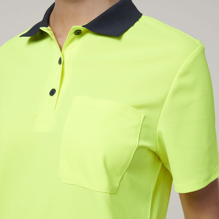 Hard Yakka Womens Safety Work Short Sleeve HI VIS Polo Y08601-KarWorkwear